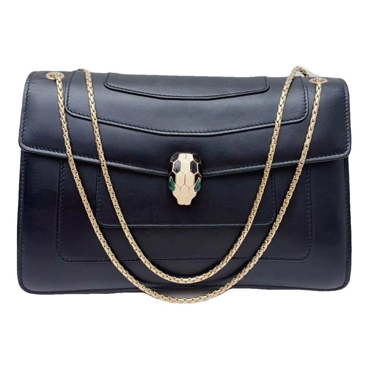 Serpenti leather handbag