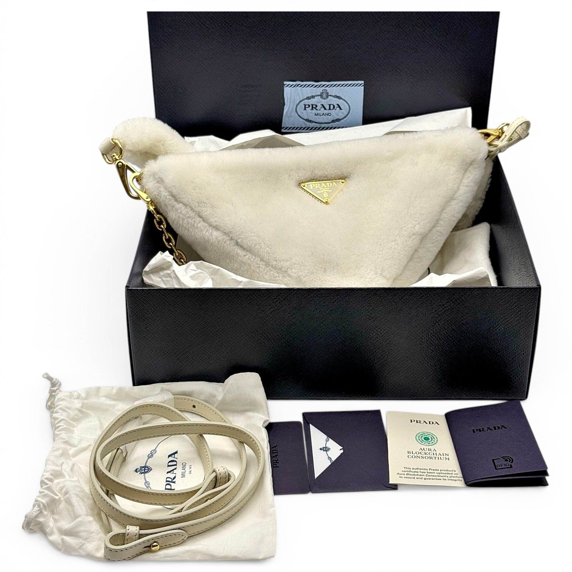 Triangle leather crossbody bag