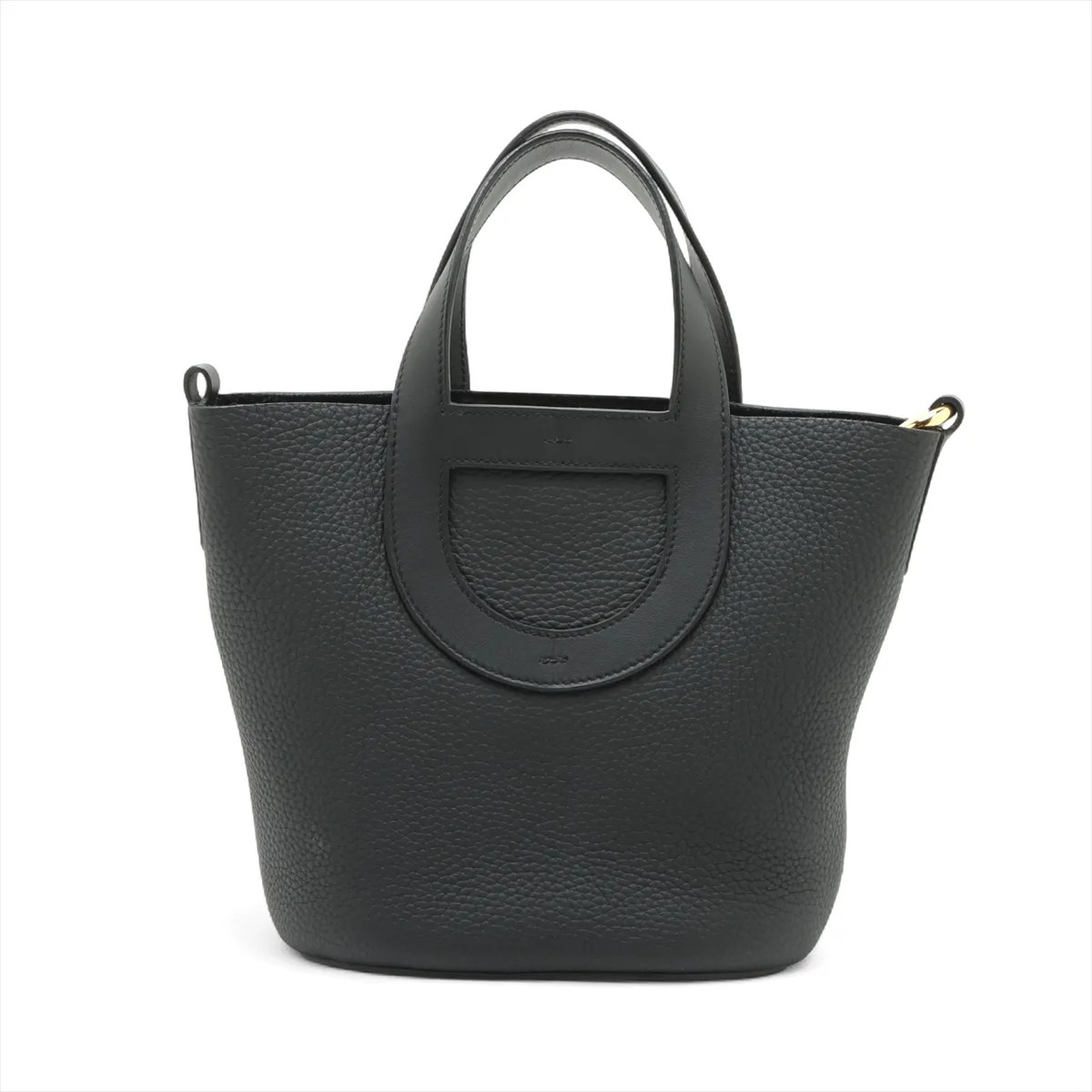 Hermès In the loop 18 Taurillon Clemence x Vaux Swift Black Gold Metal Fittings