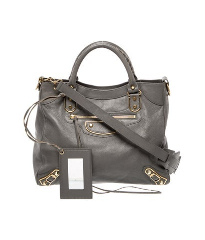 Balenciaga Leather Velo Bag Large