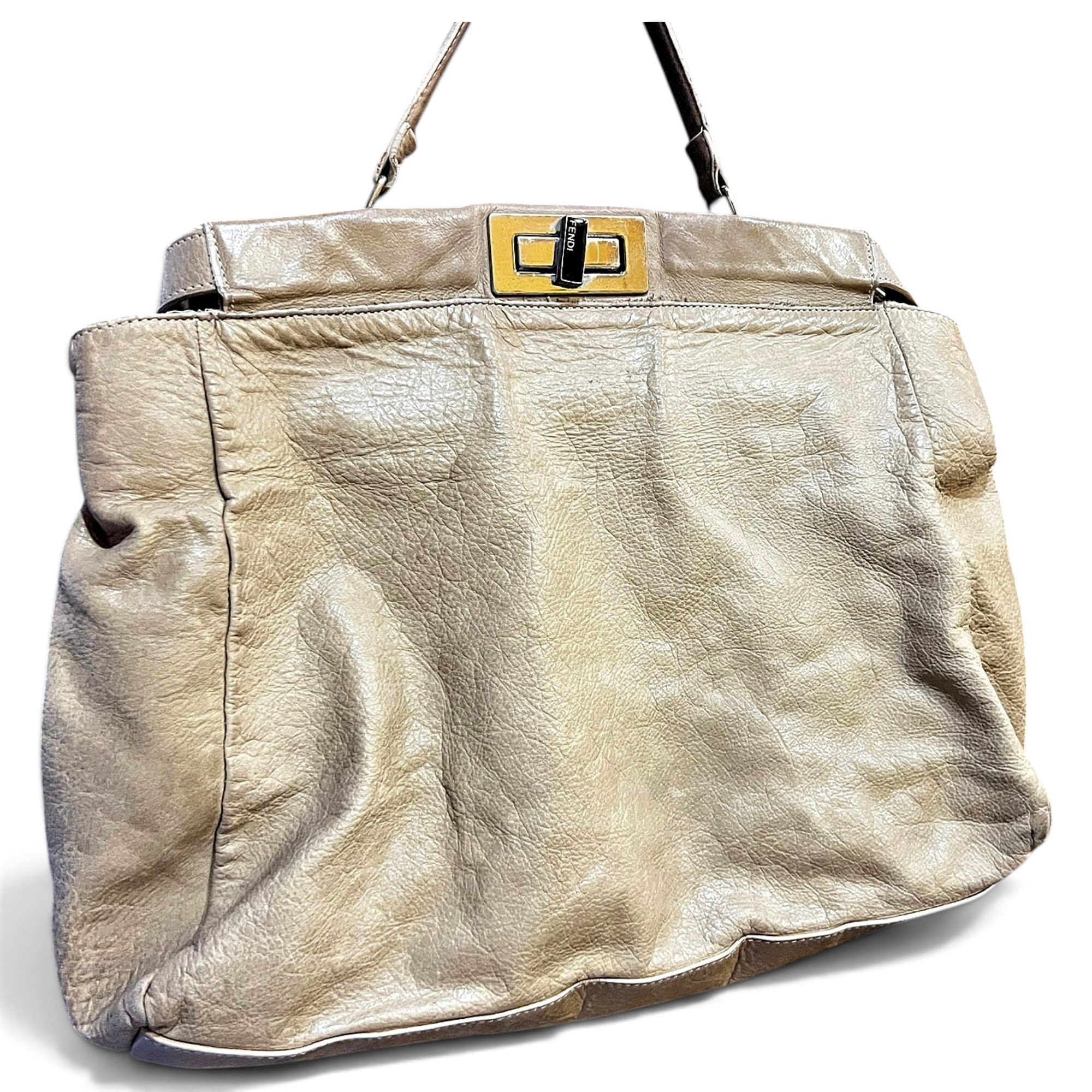Peekaboo leather handbag