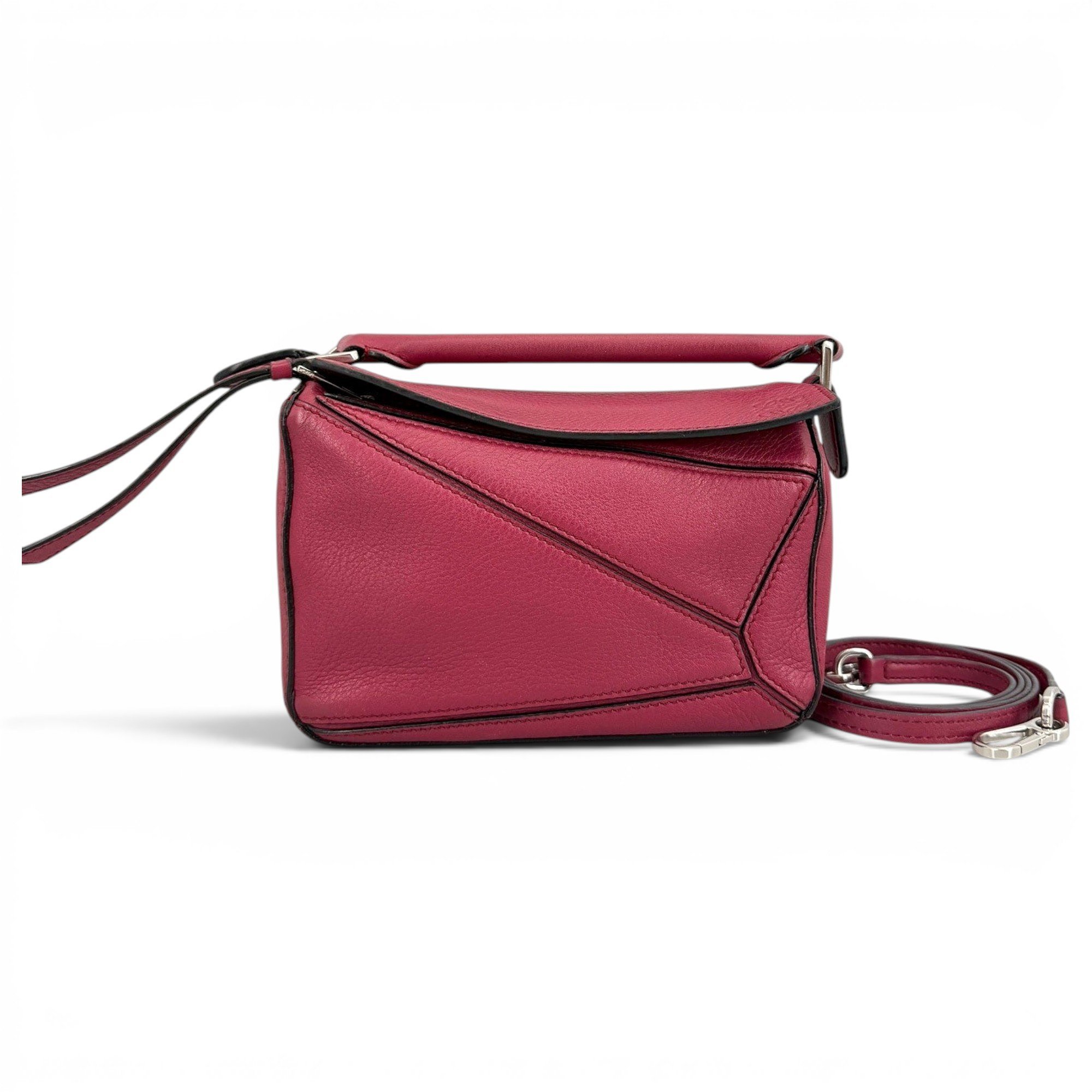 Puzzle leather handbag