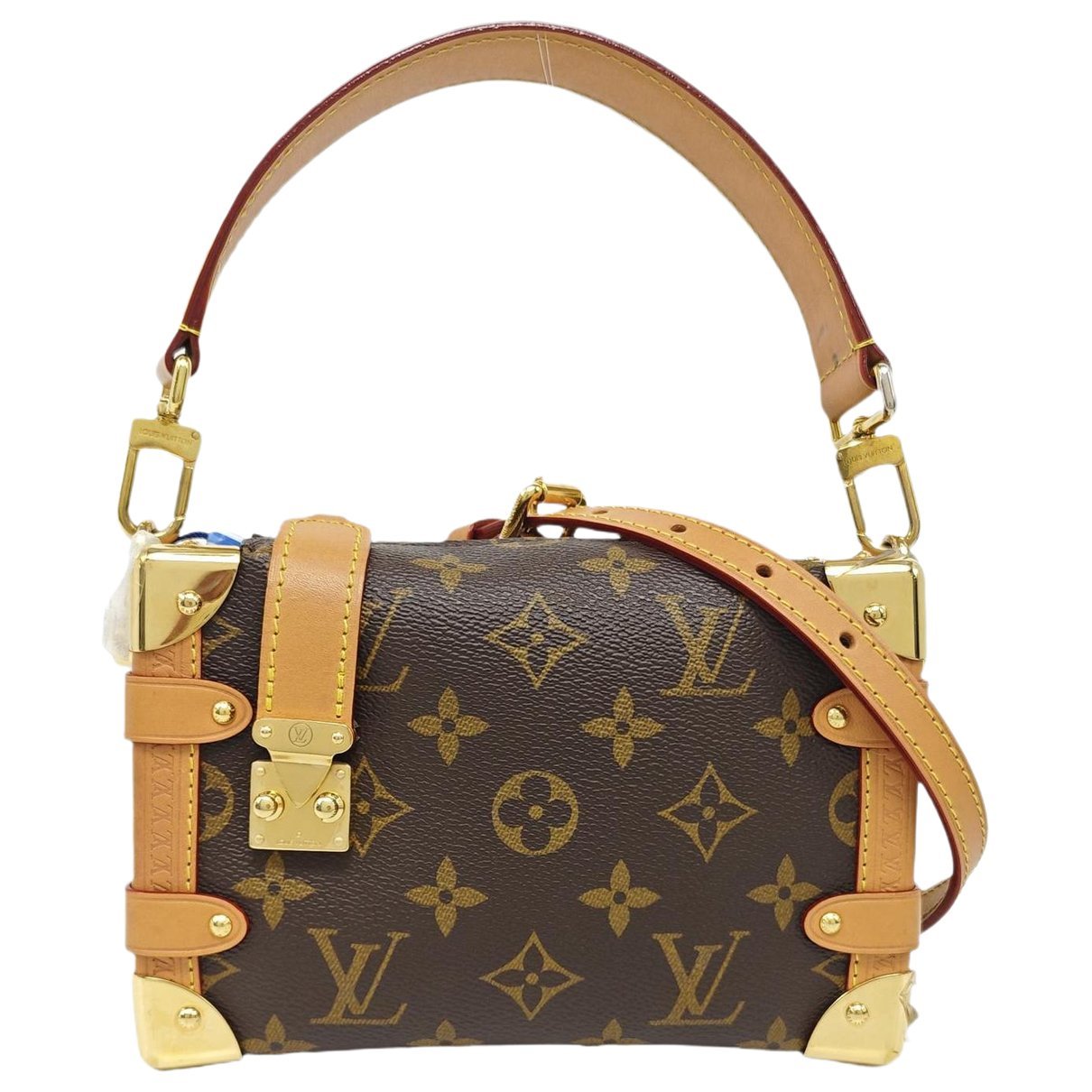 Side Trunk leather handbag