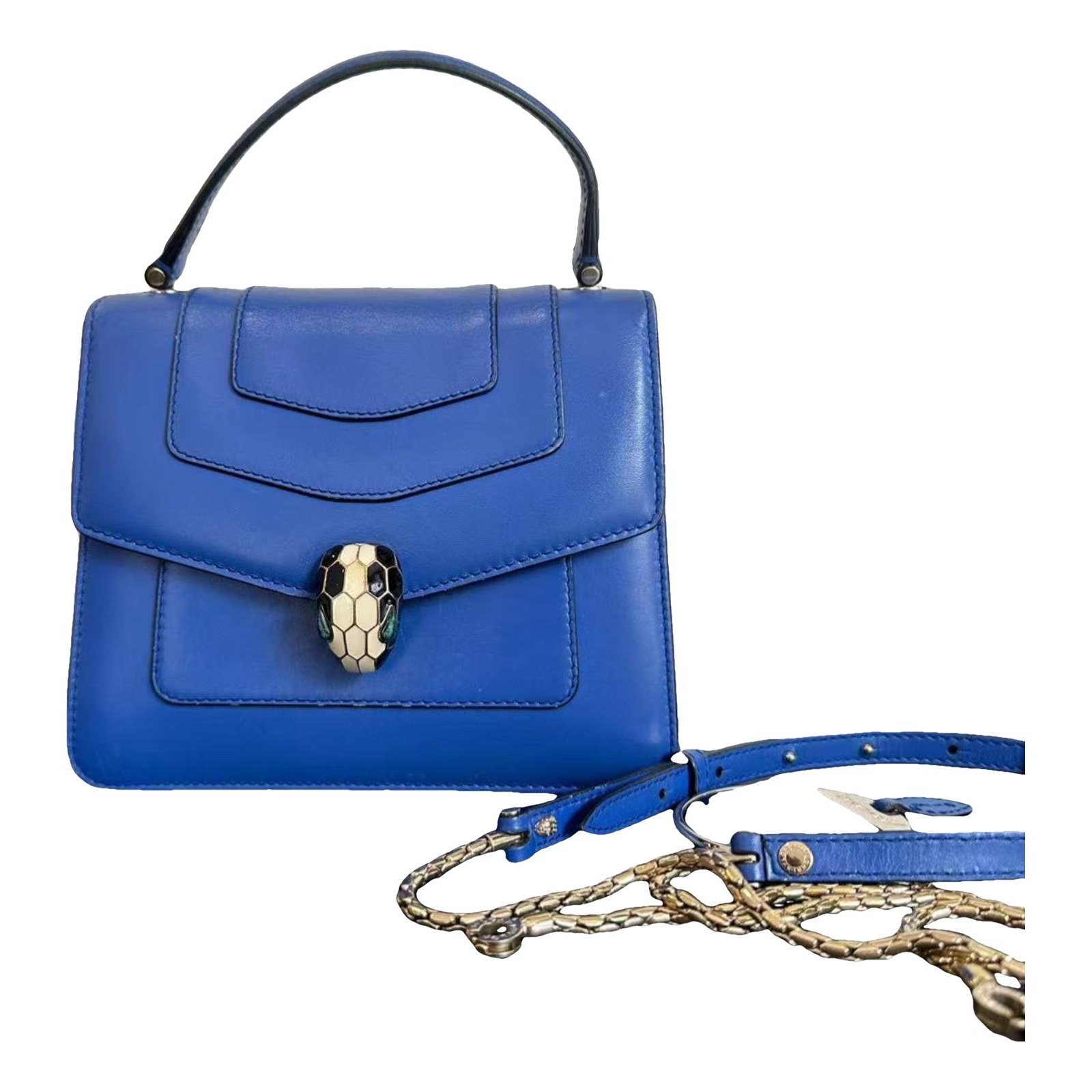 Serpenti leather handbag