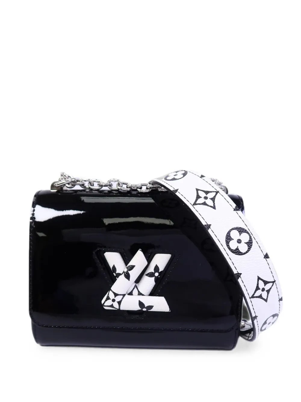 2017 PM Twist patent-leather shoulder bag
