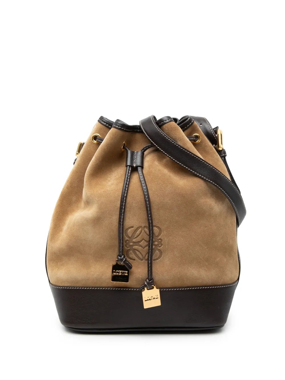 2000-2026 Suede Anagram Drawstring bucket bag