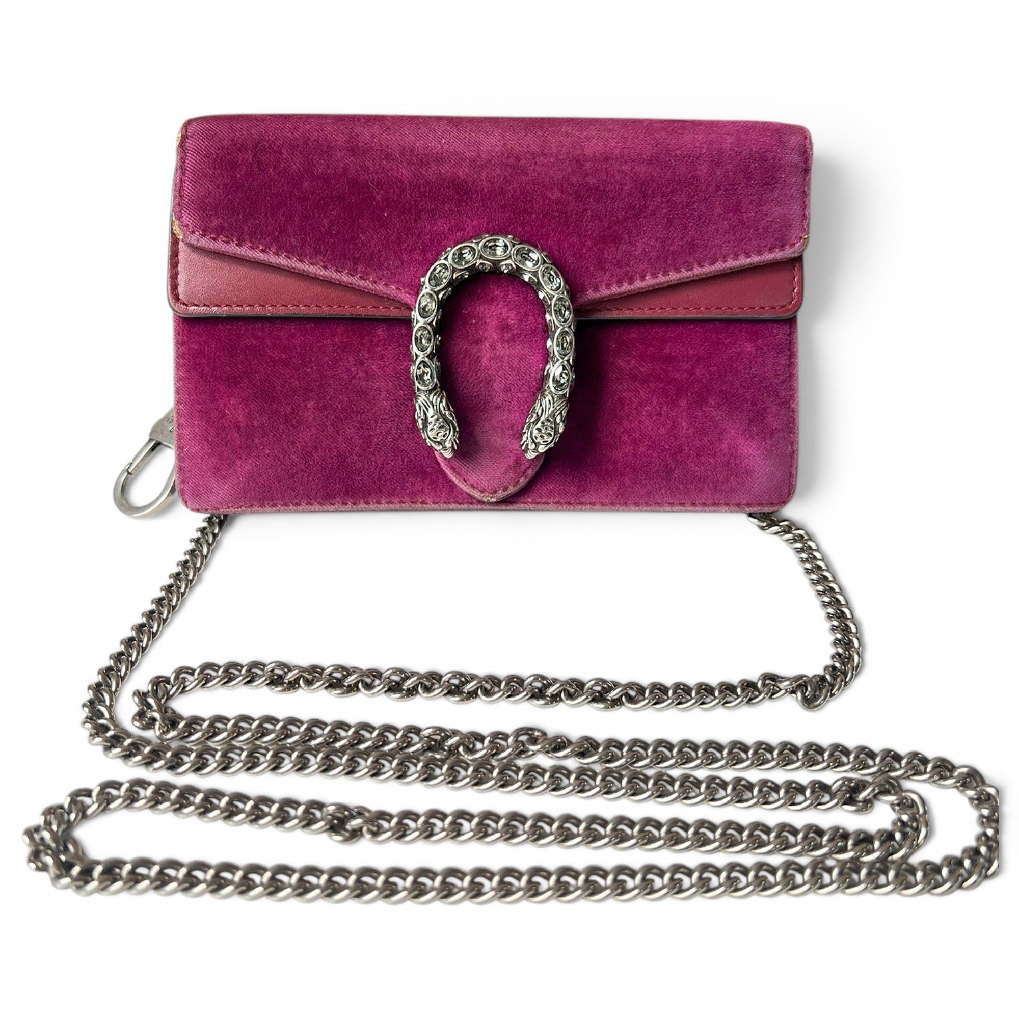 Dionysus Super Mini velvet crossbody bag