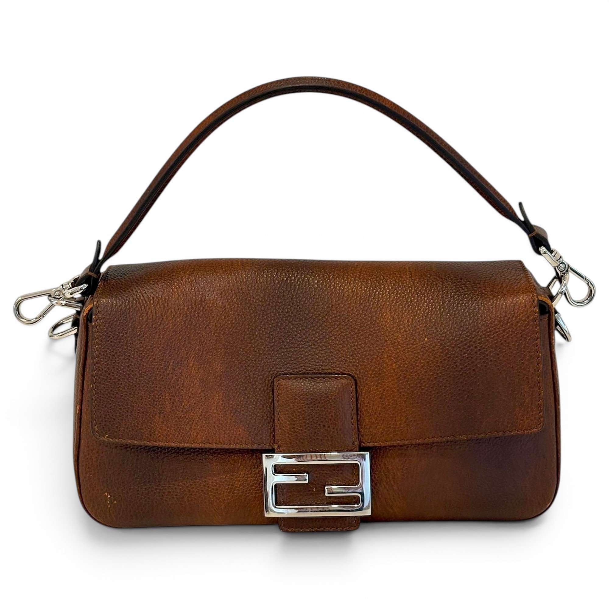 Baguette leather handbag