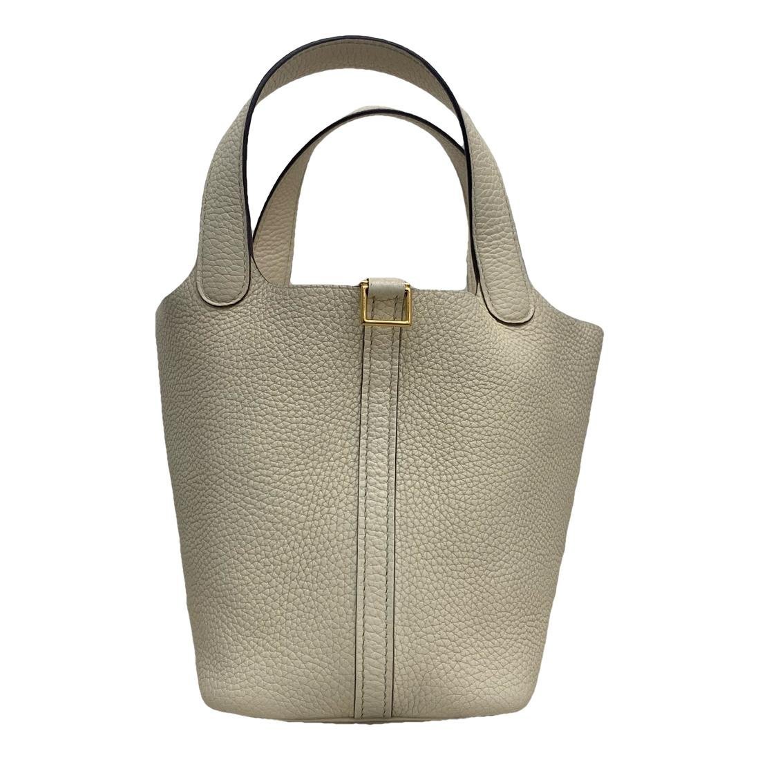 Picotin leather tote