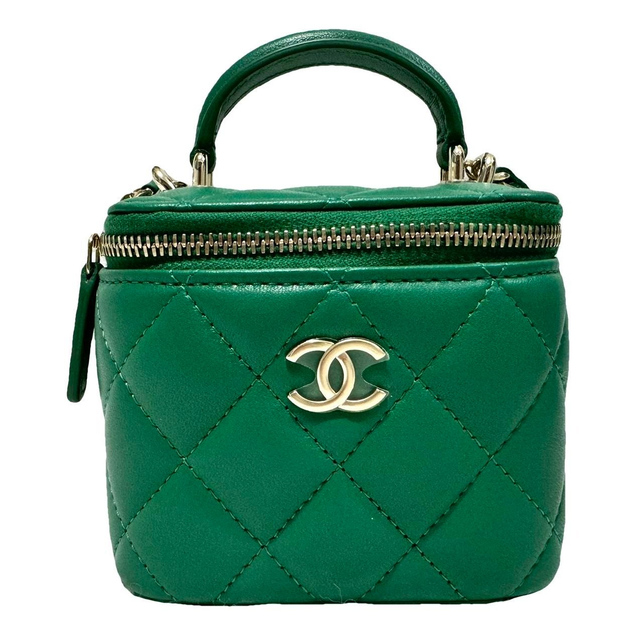 Vanity leather handbag