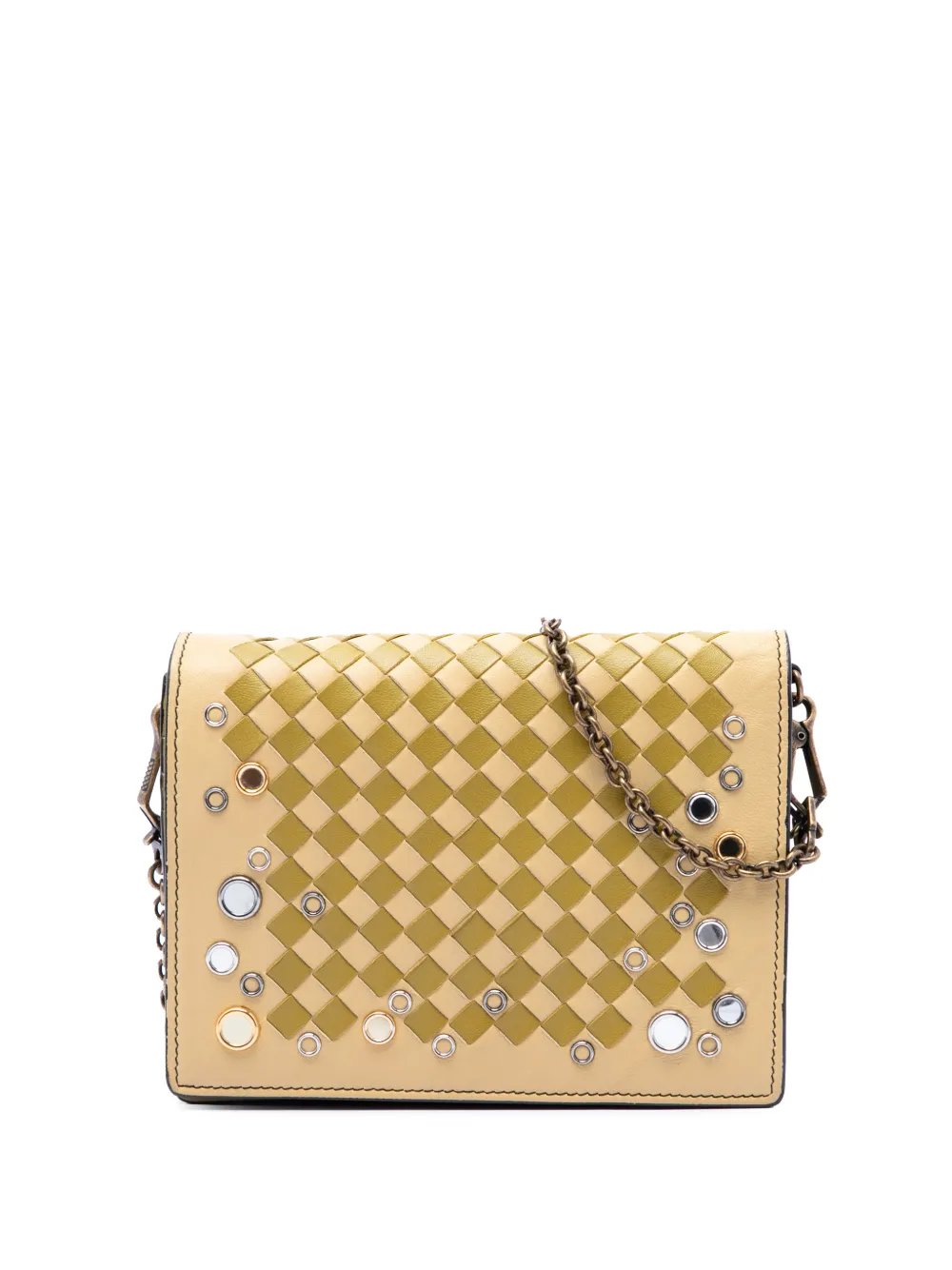 2012-2026 Nappa Intrecciato Studded Wallet on Chain crossbody bag