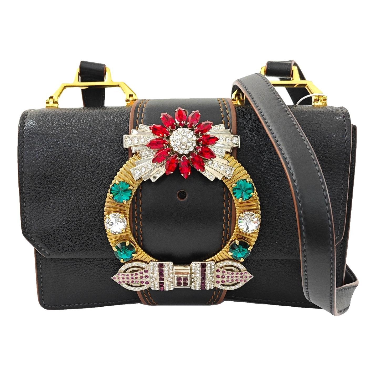 Miu Lady leather handbag