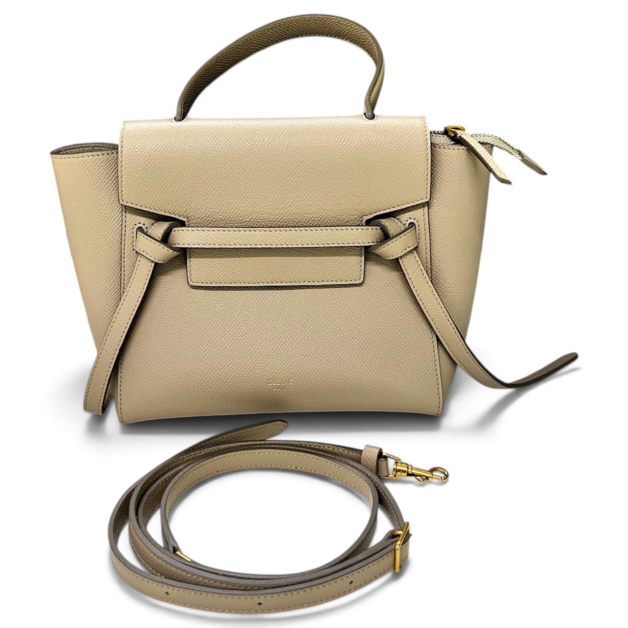 Belt leather handbag