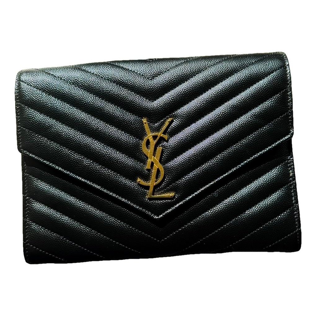 Leather clutch bag