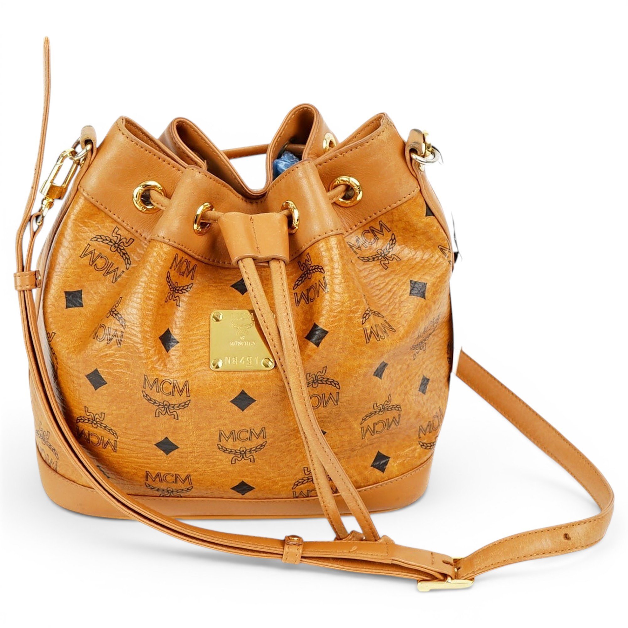 MCM Heritage Drawstring leather handbag