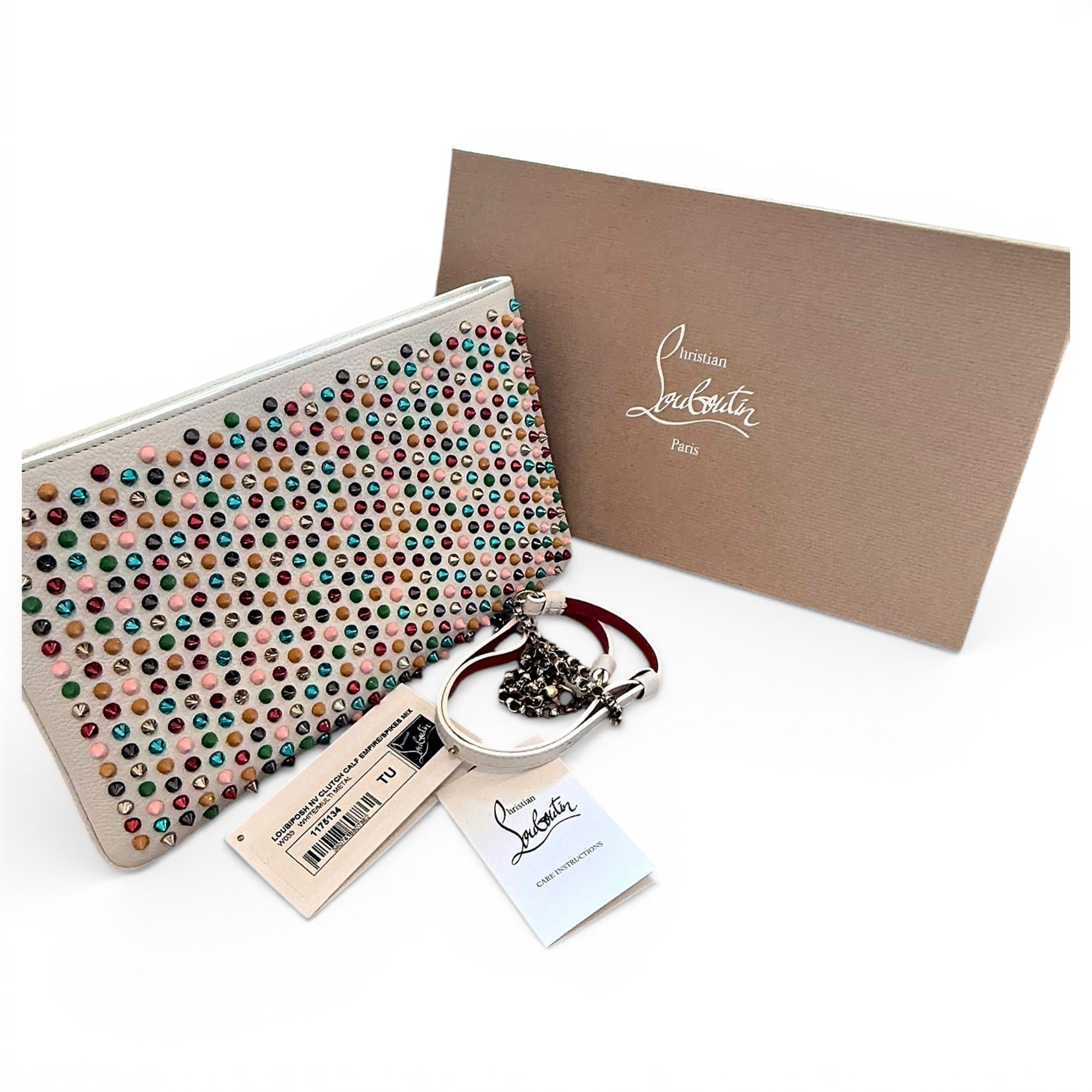 Christian Louboutin Loubiposh leather clutch bag