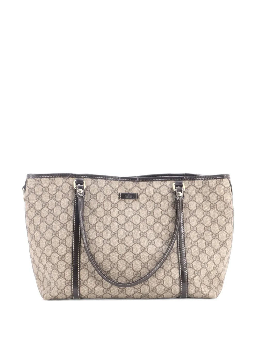 Joy GG Coated Canvas with Leather Medium tote bag