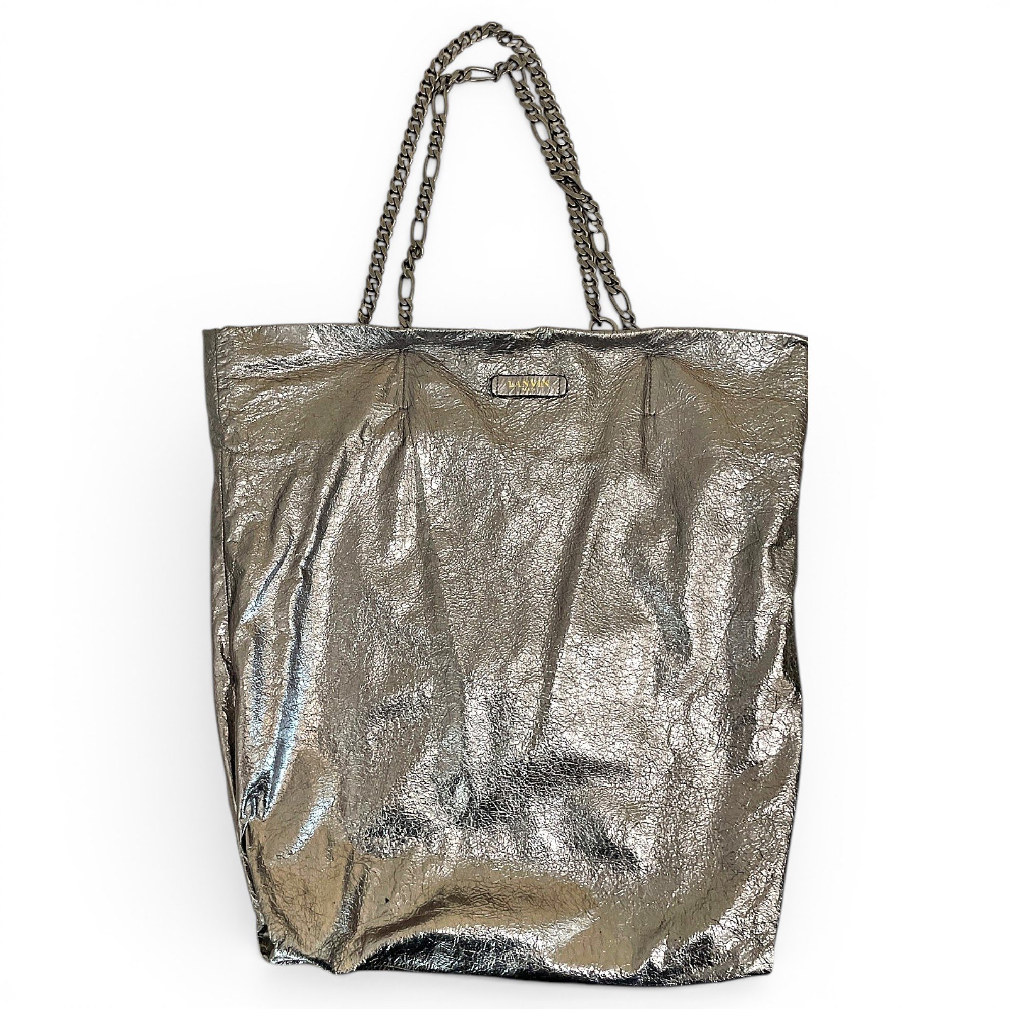 Patent leather tote