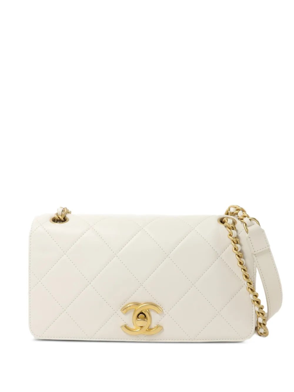 Chain CC-fastening shoulder bag