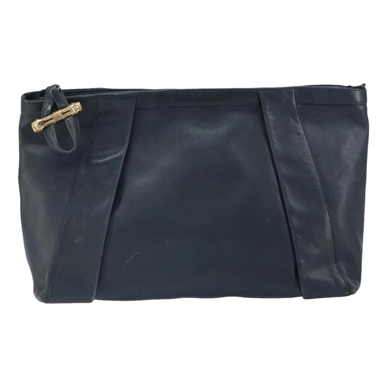 Leather clutch bag