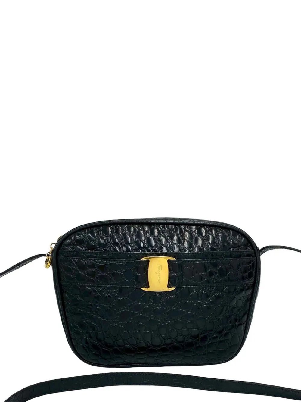 2010-2026 Croc Embossed Leather Vara crossbody bag