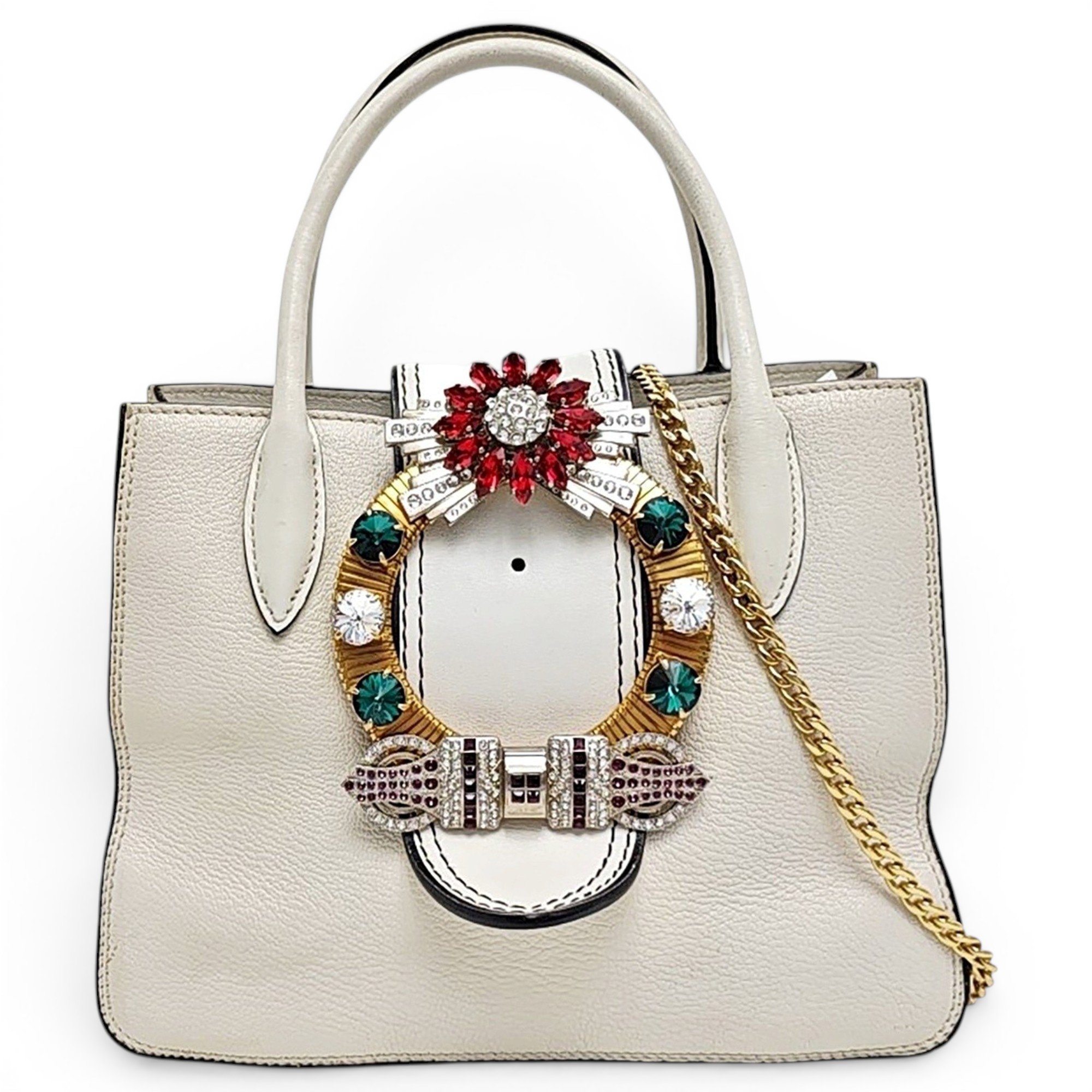 Miu Lady leather handbag
