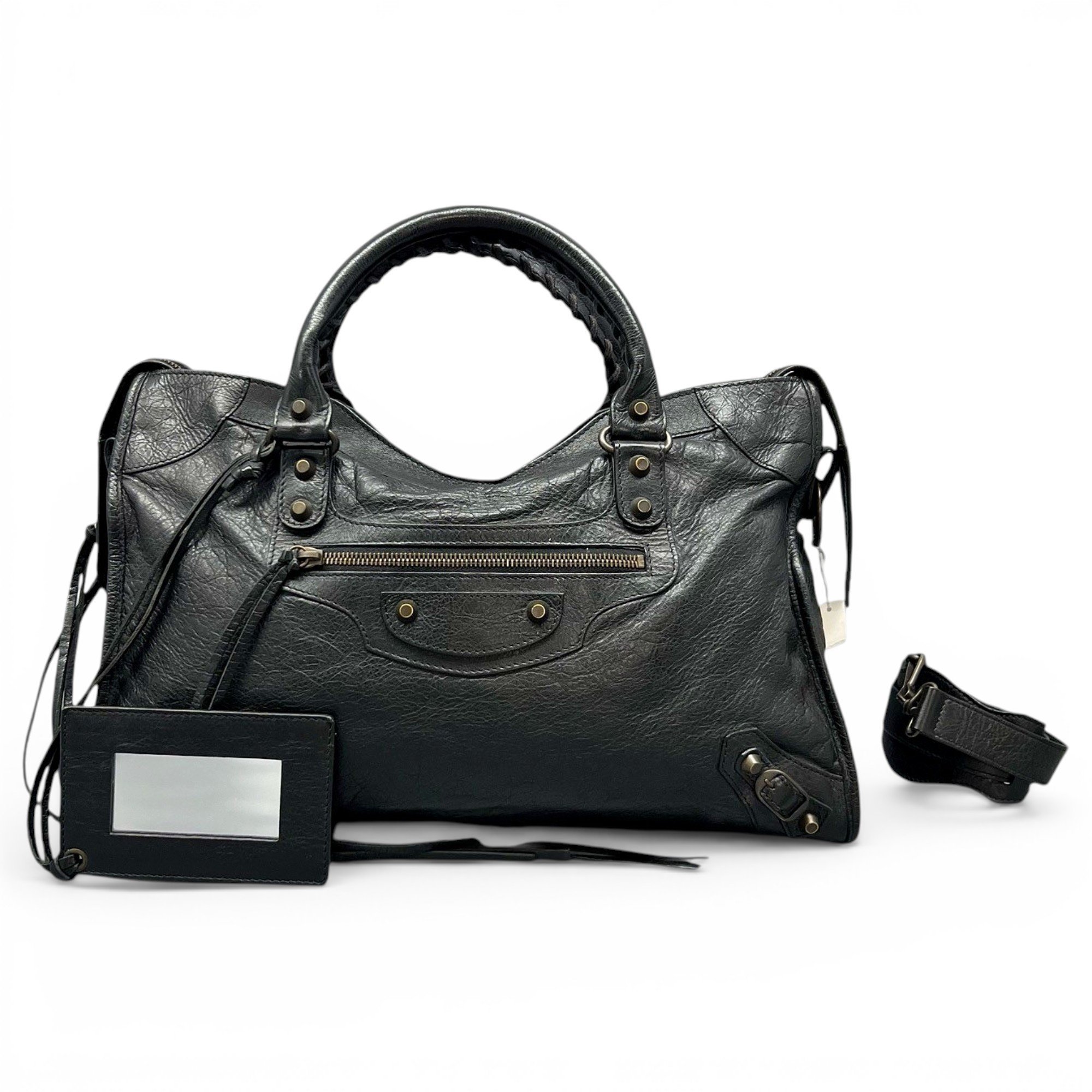 Classic Metalic leather handbag