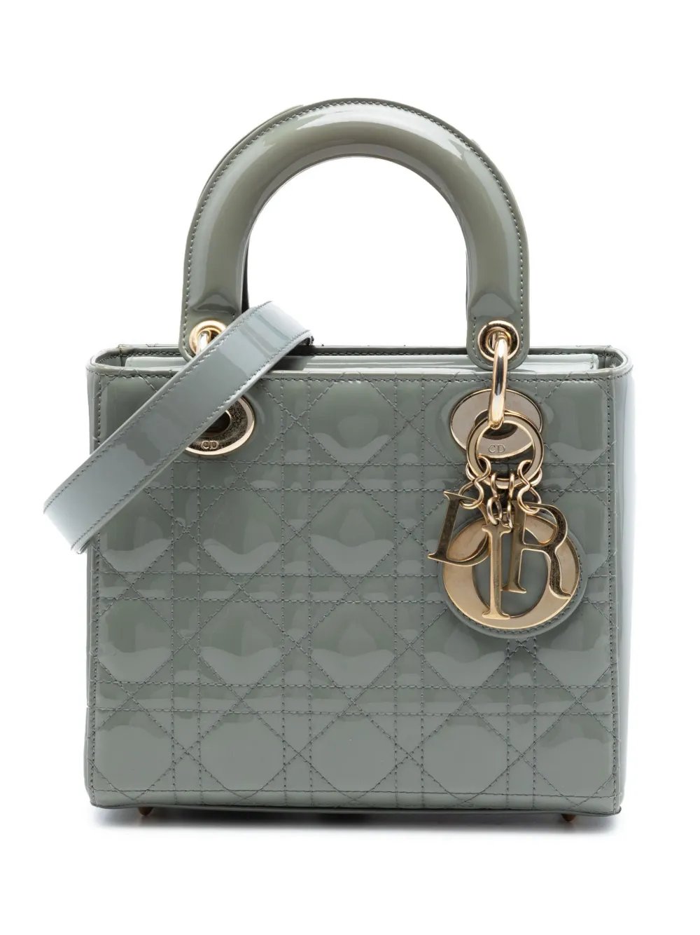 2019 Small Patent Cannage Lady Dior satchel