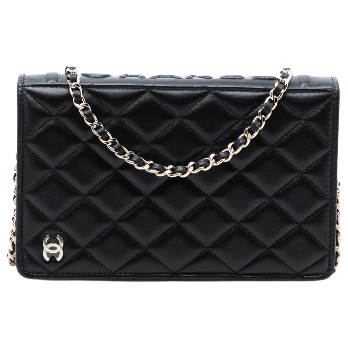 Wallet On Chain leather crossbody bag