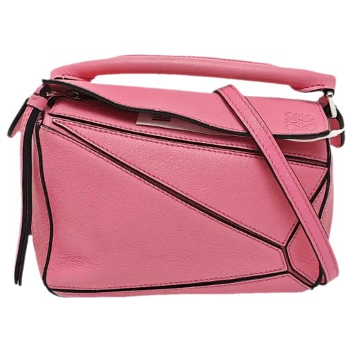 Puzzle leather handbag