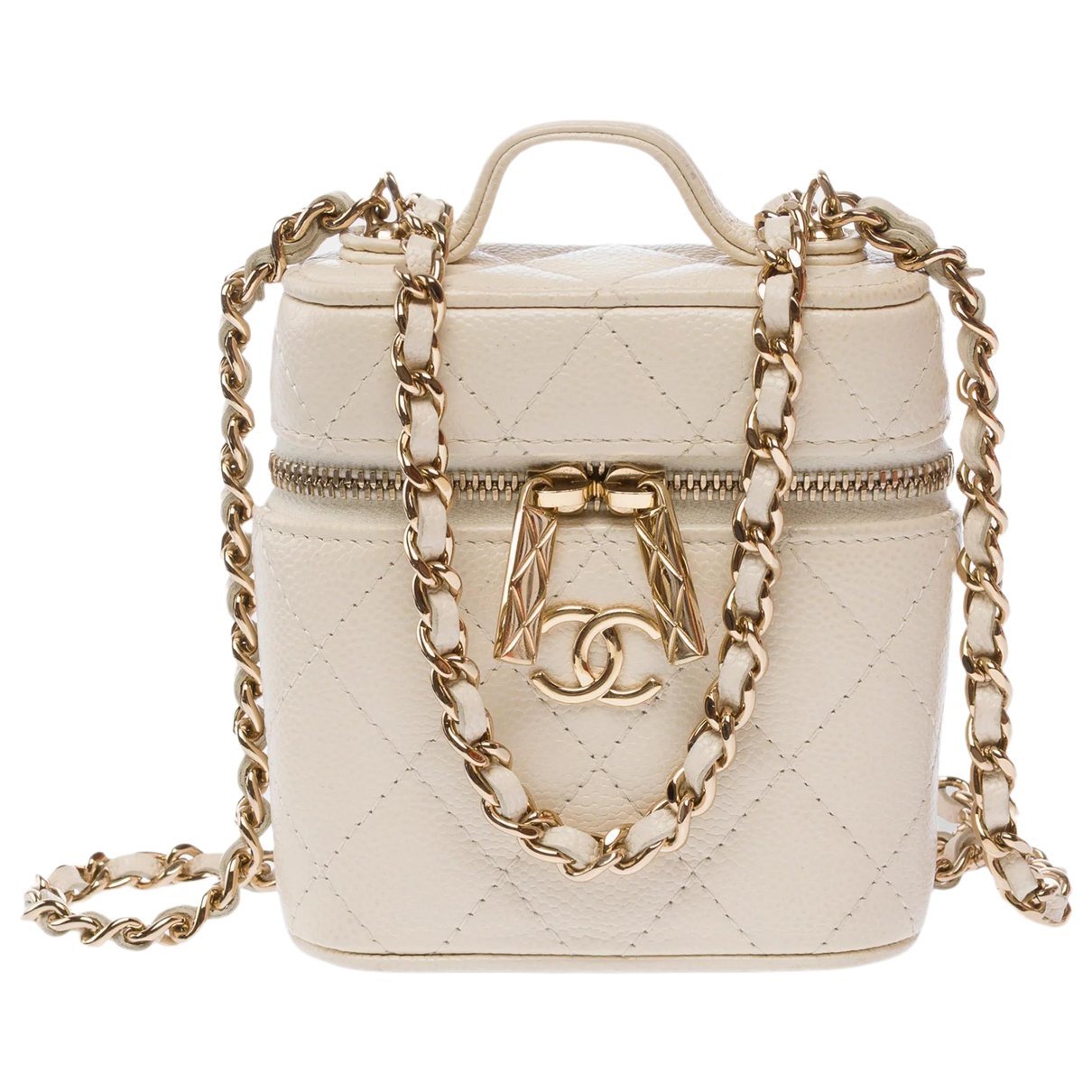 Vanity leather handbag