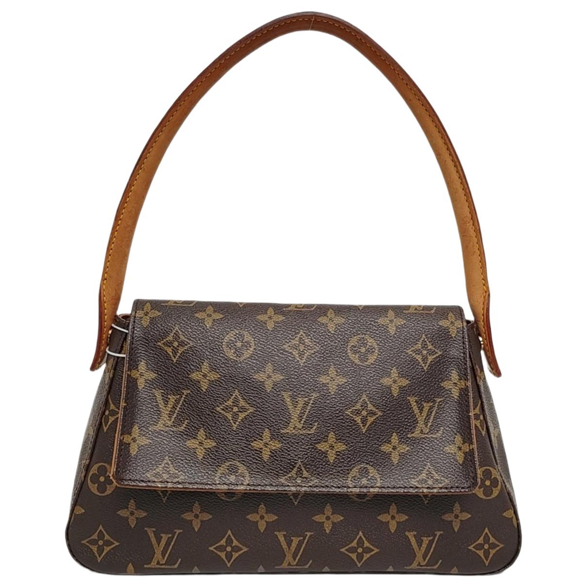 Looping leather handbag