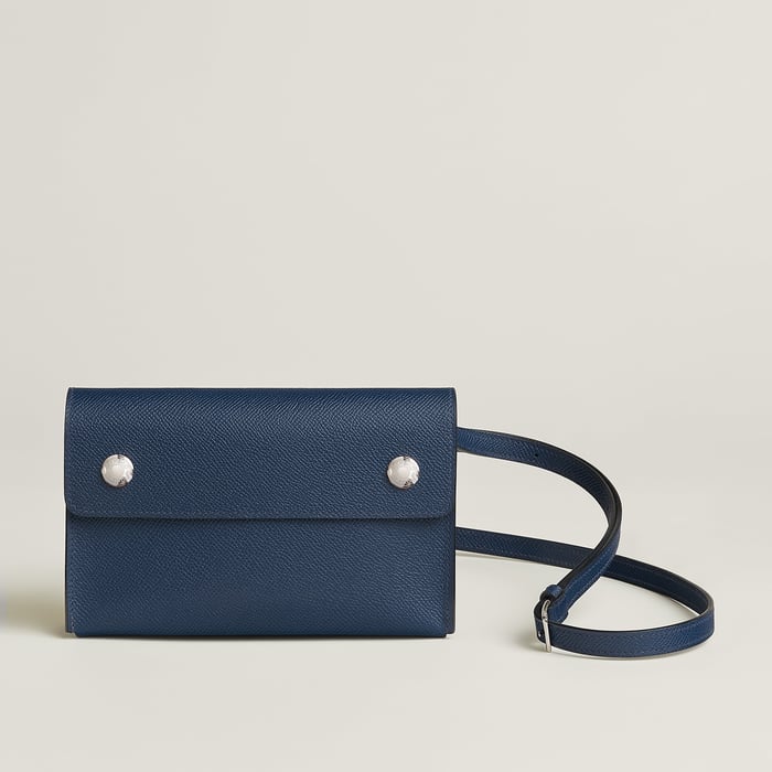 Navy Hermèsnap Wallet