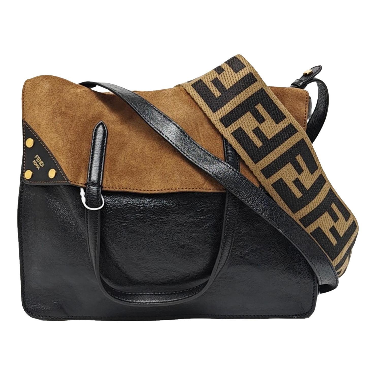 Flip leather handbag