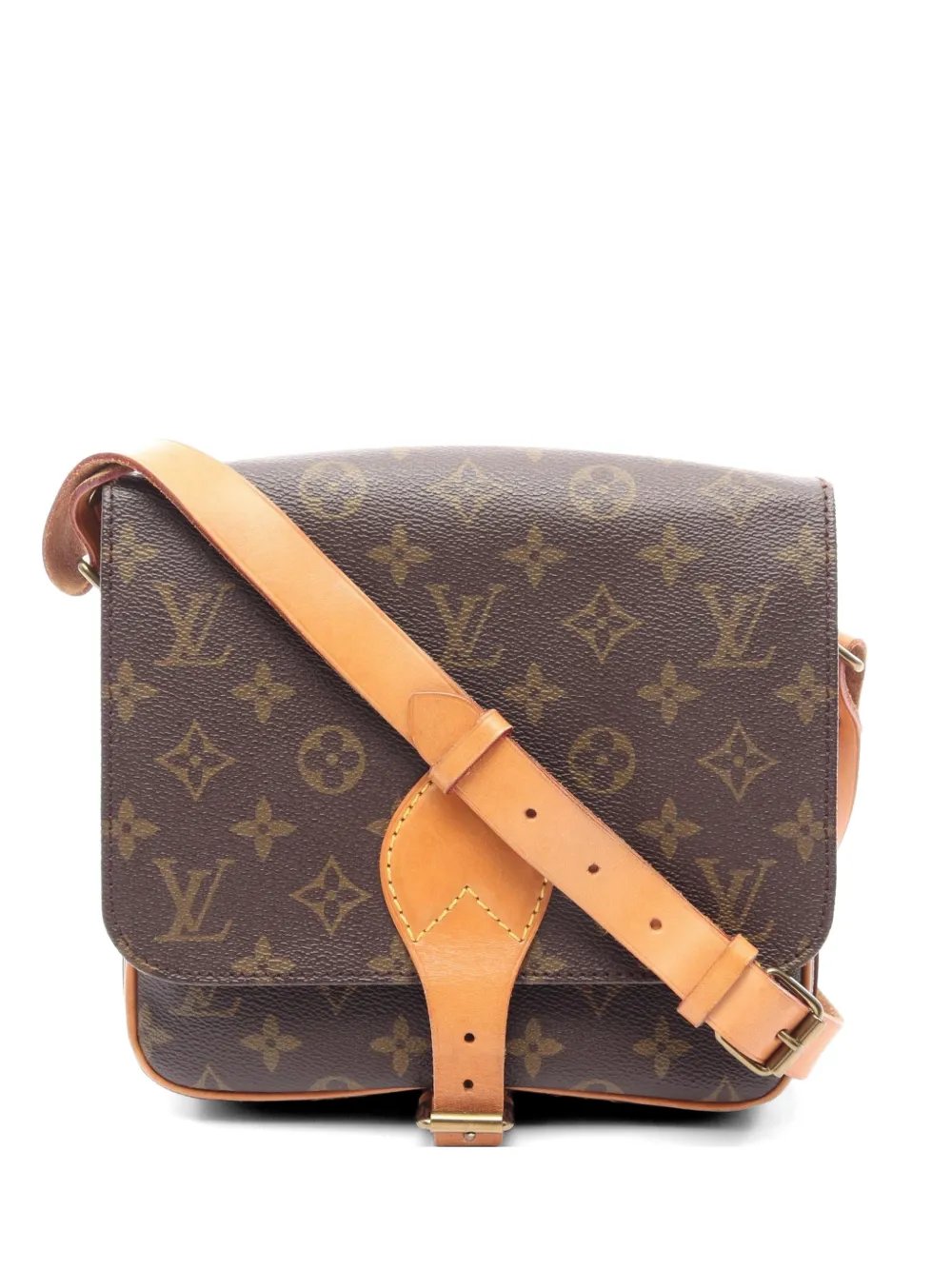 1999 Cartouchière Monogram leather-trim shoulder bag