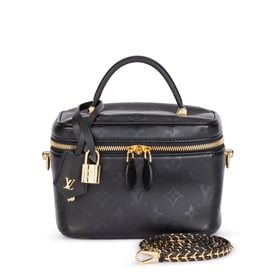Louis Vuitton Black Monogram Ink Lambskin Vanity PM Gold Hardware, 2020