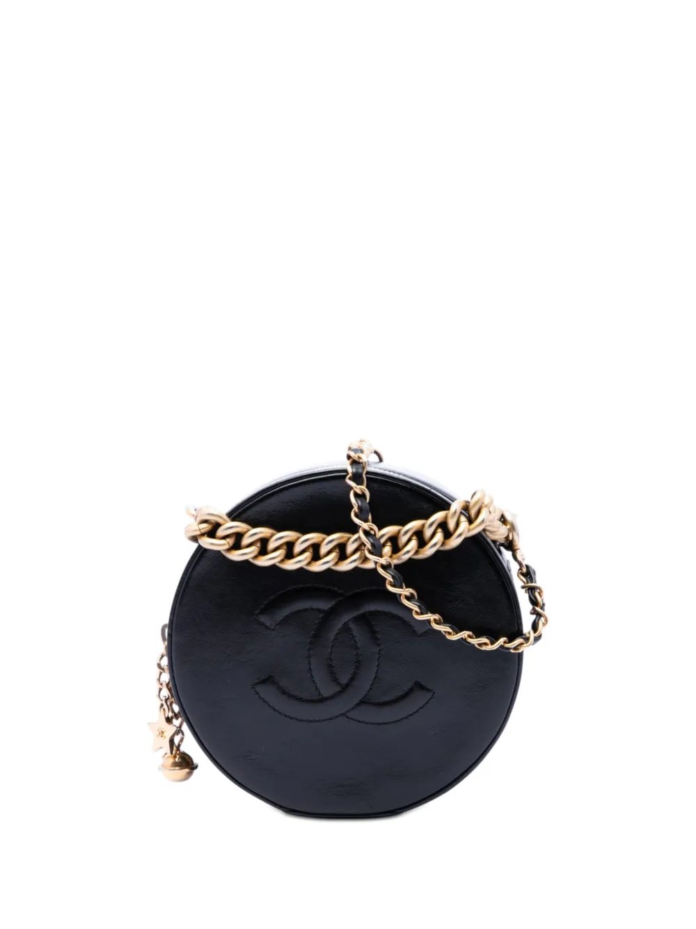 2018 Glazed Calfskin Round As Earth Evening Bag satchel