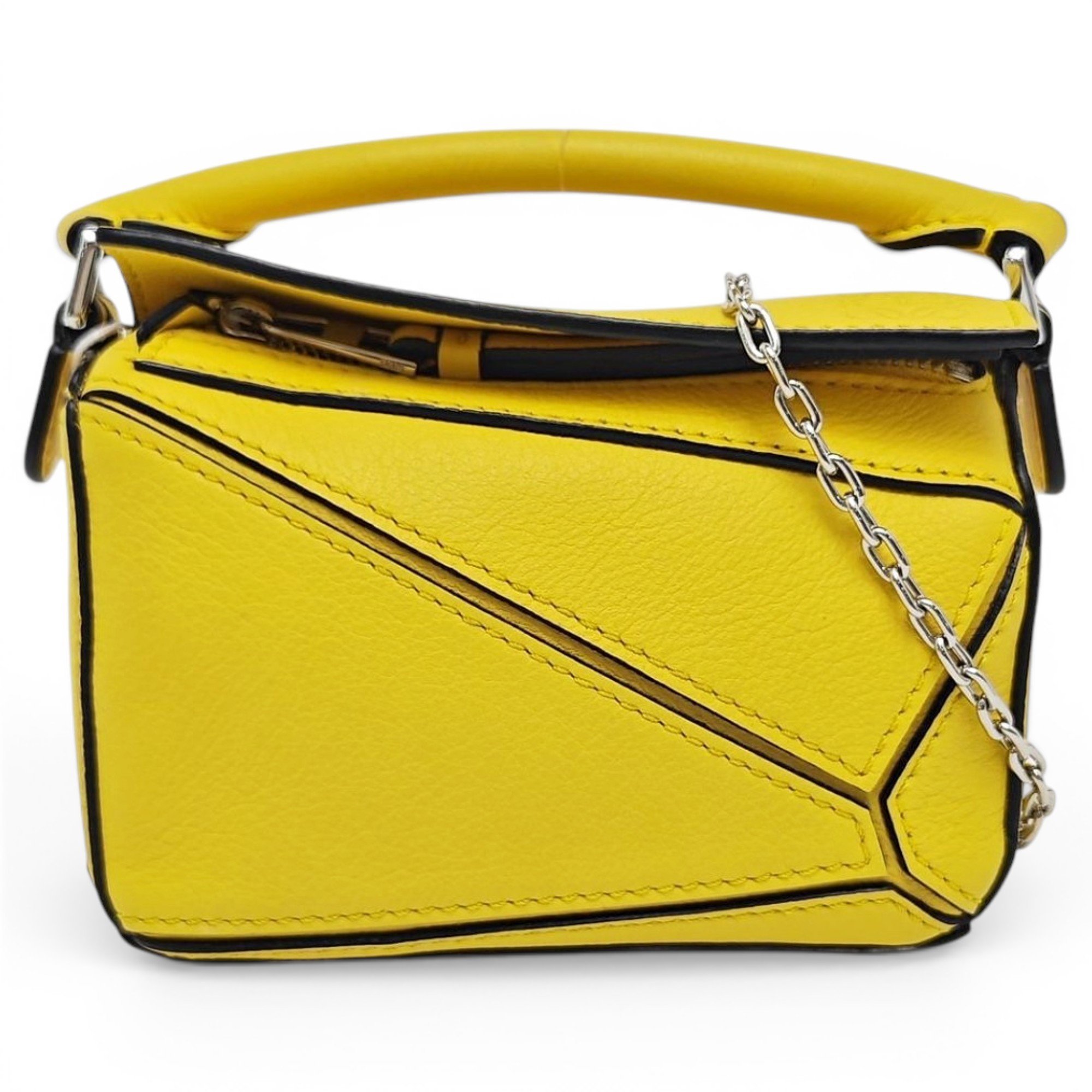 Puzzle leather handbag