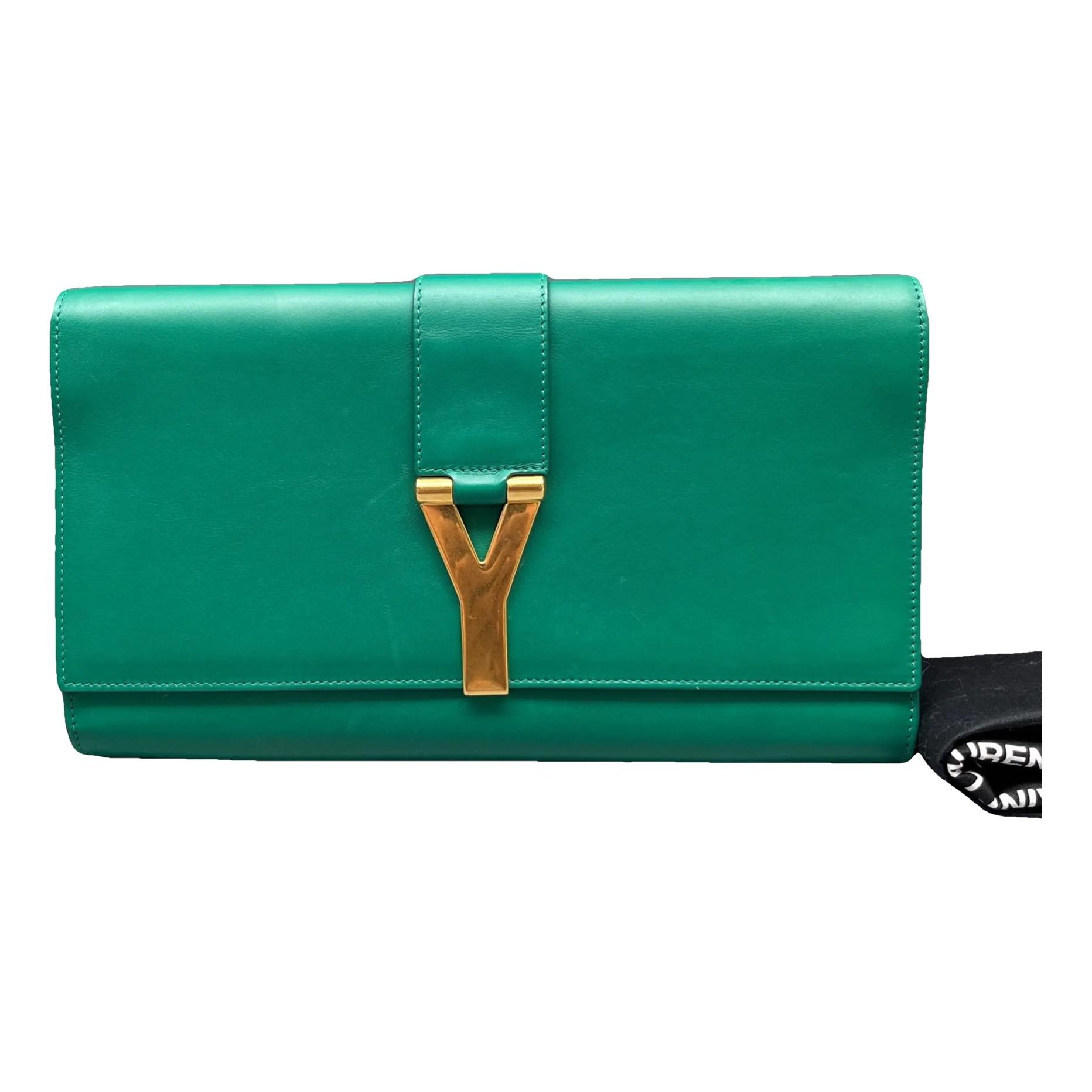 Leather clutch bag
