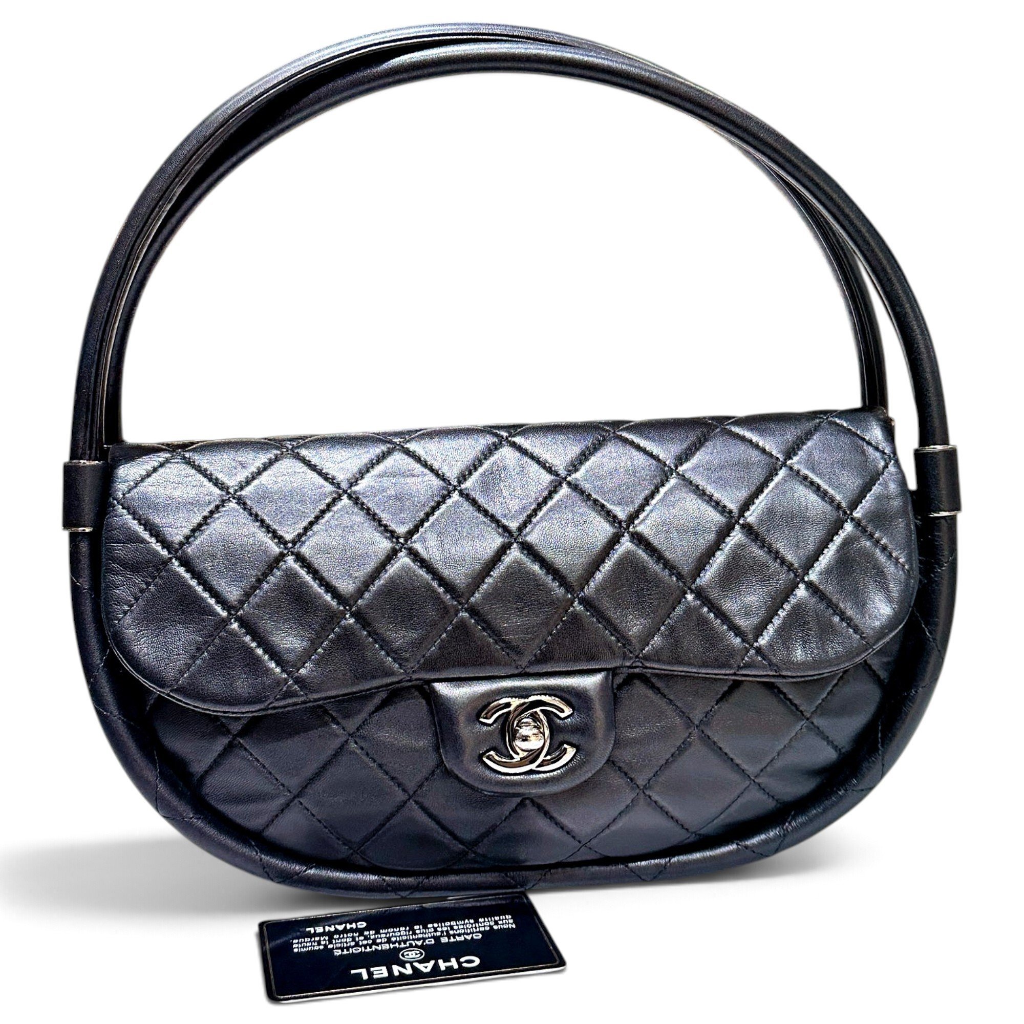 Hula Hoop leather handbag