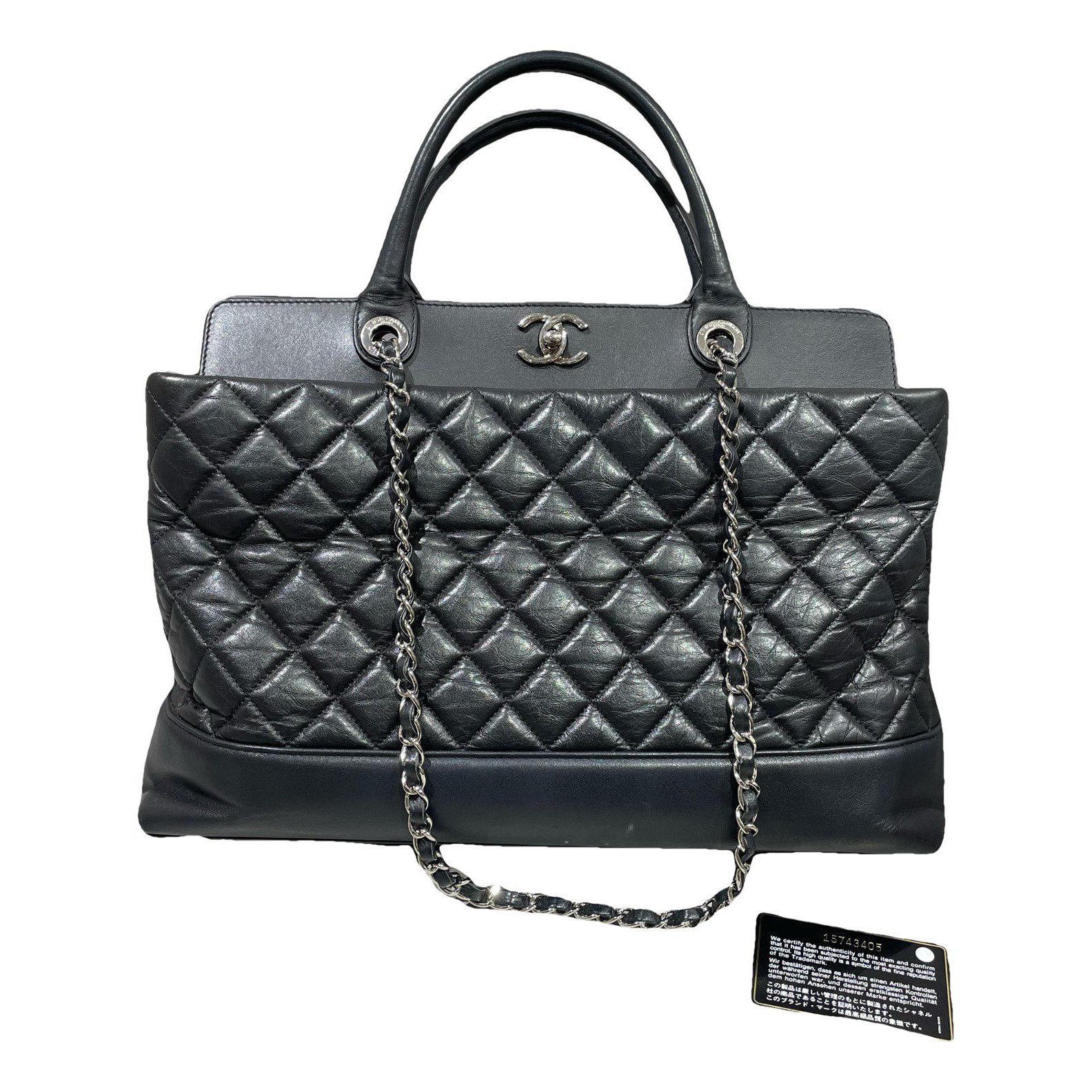 Business Affinity leather tote