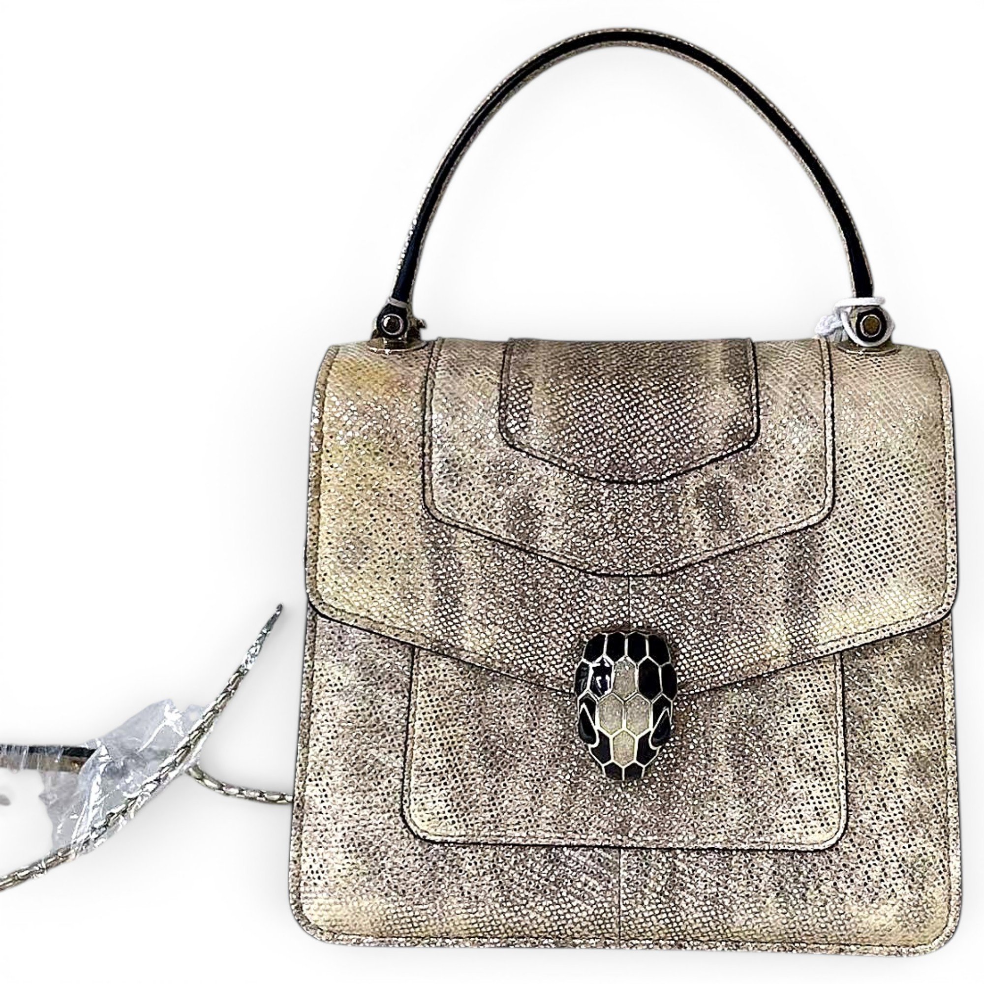 Serpenti leather handbag
