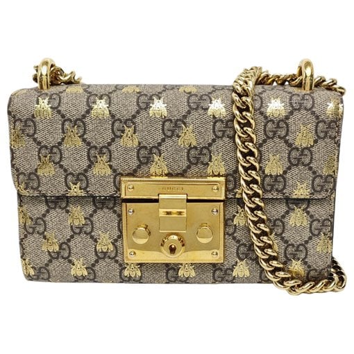 Padlock leather crossbody bag