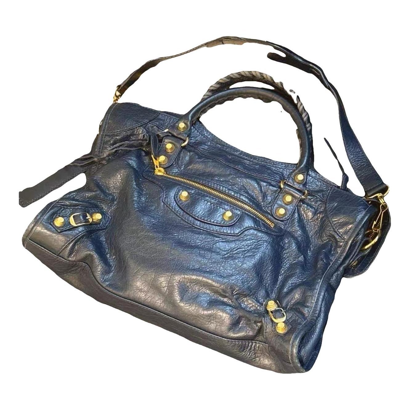 City leather handbag