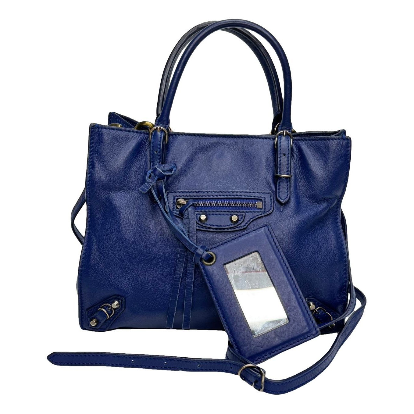 City leather handbag