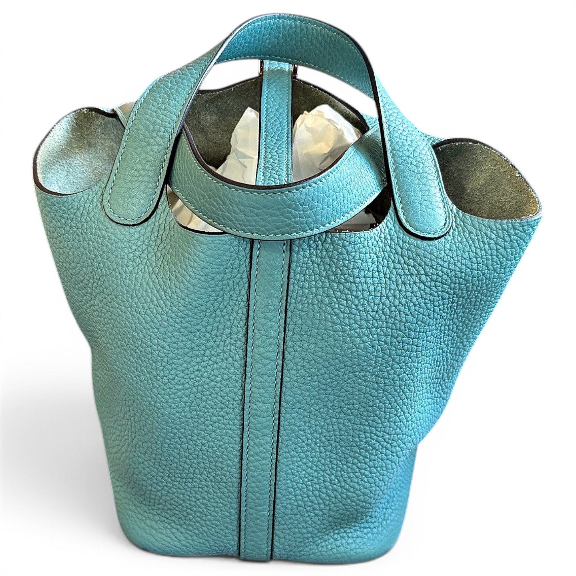 Picotin leather tote