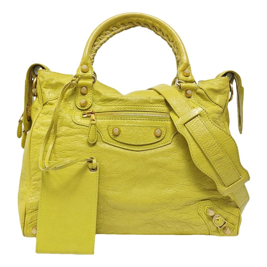 City leather handbag