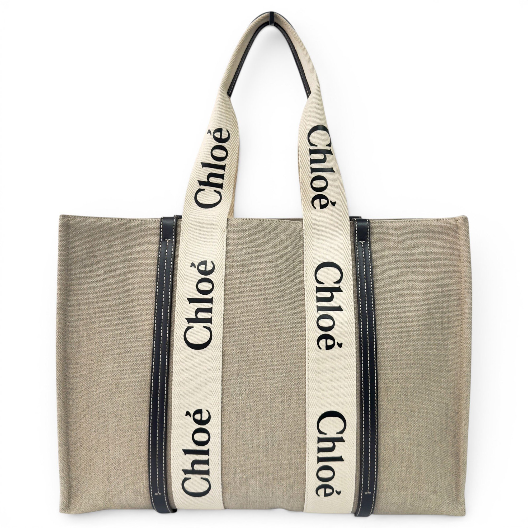 Woody linen handbag
