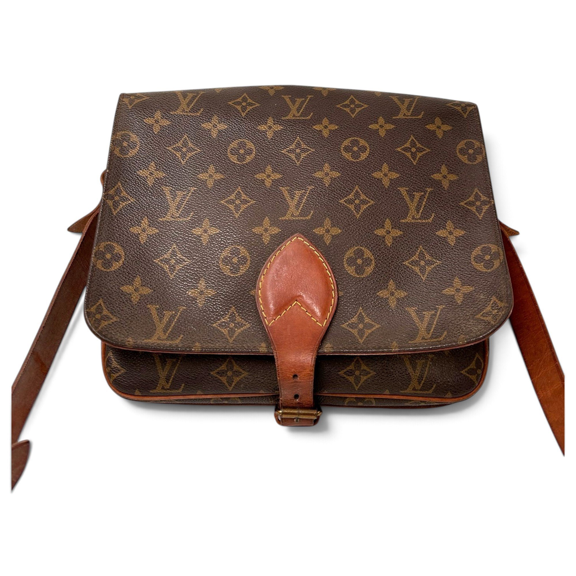 Cartouchière leather crossbody bag