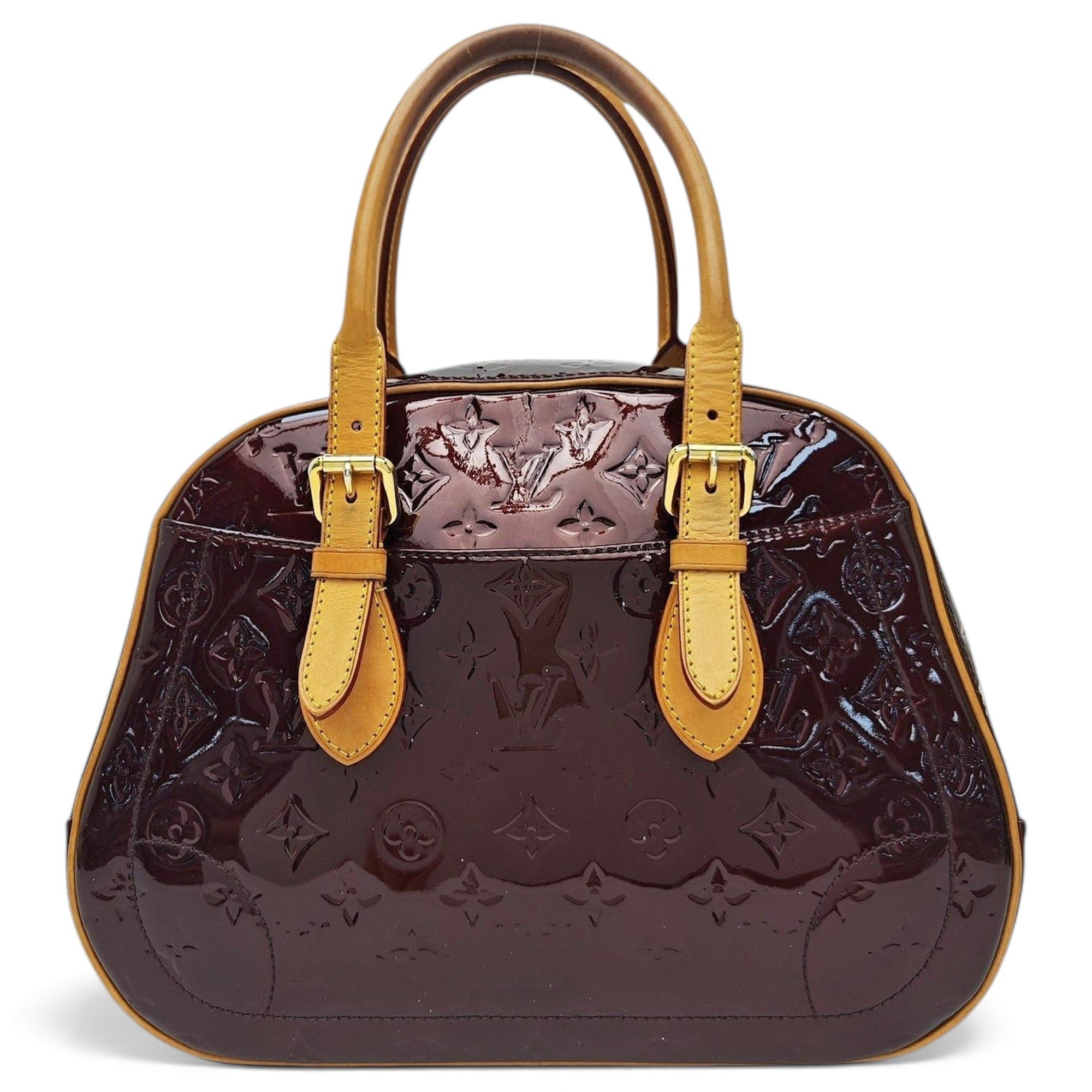 Patent leather handbag